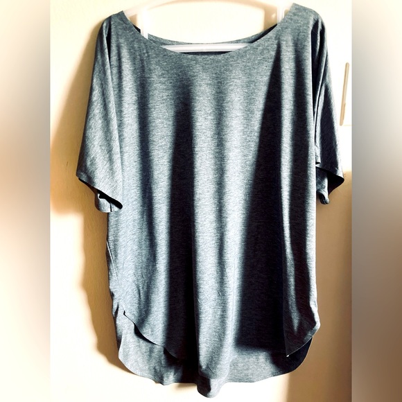 UNIQLO - Airism Long Crew Neck T-shirt - Heather Grey - Size M - Picture 1 of 6